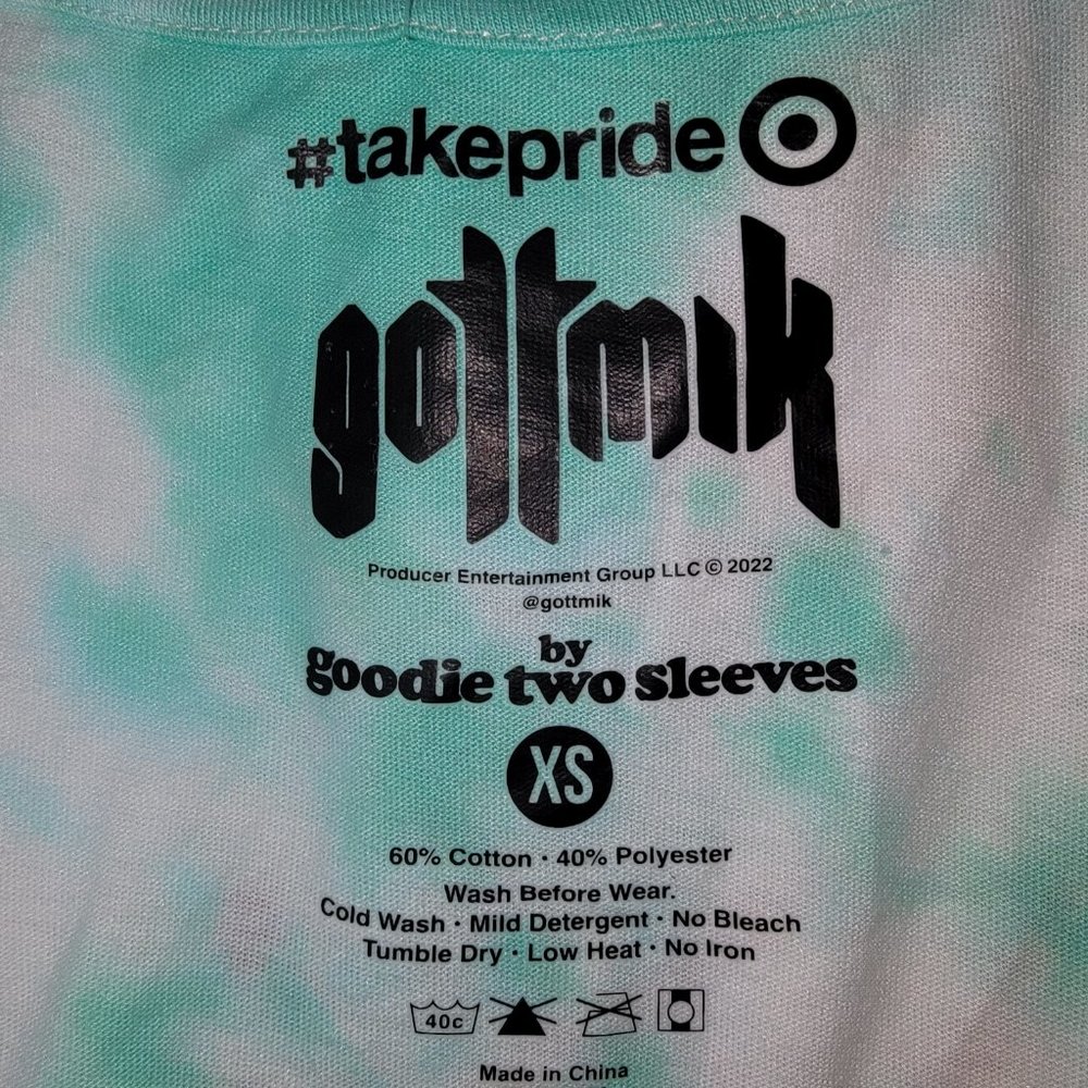 Gottmik Crash Cis-tem Tshirt Target's Pride collection 2022 - Green tie-dye XS - Picture 4 of 4